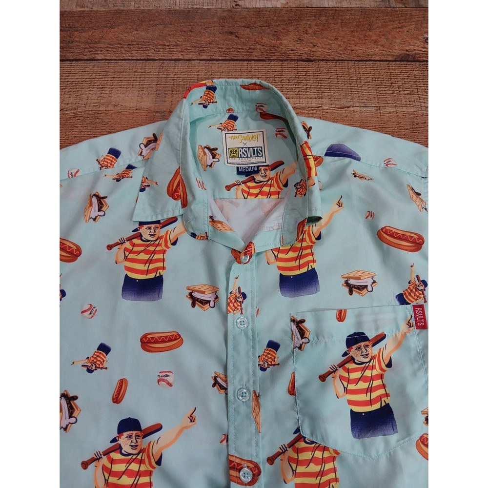 Roosevelt The‎ Sandlot Movie Button-Up Shirt Medium 2054